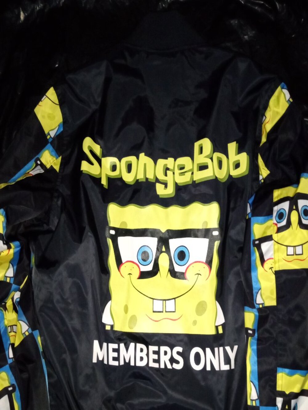 Members Only x Nickelodeon Spongebob Bomber Jacket Mens Small - Picture 4 of 4